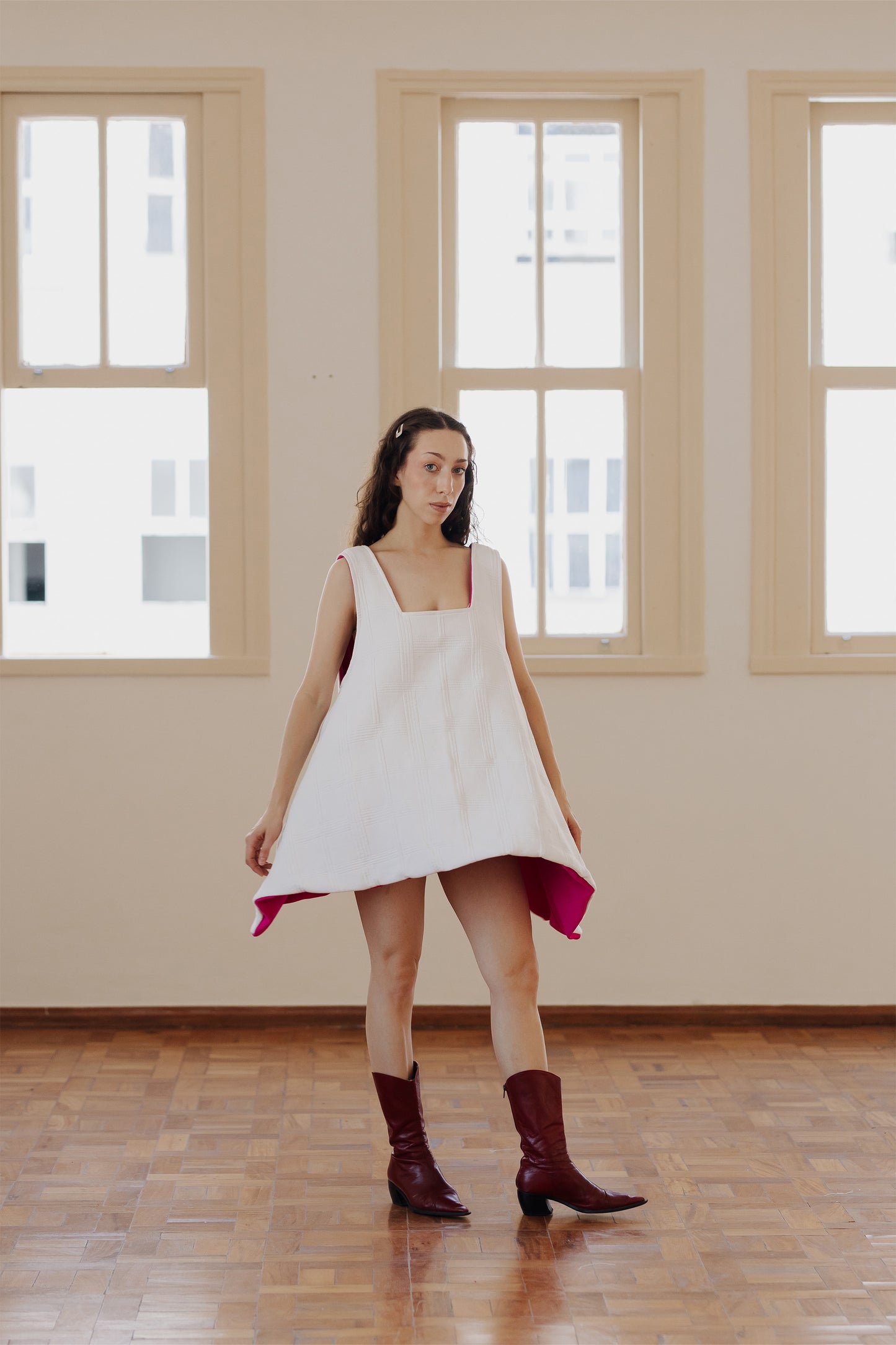 Vestido camiseta Dupla face