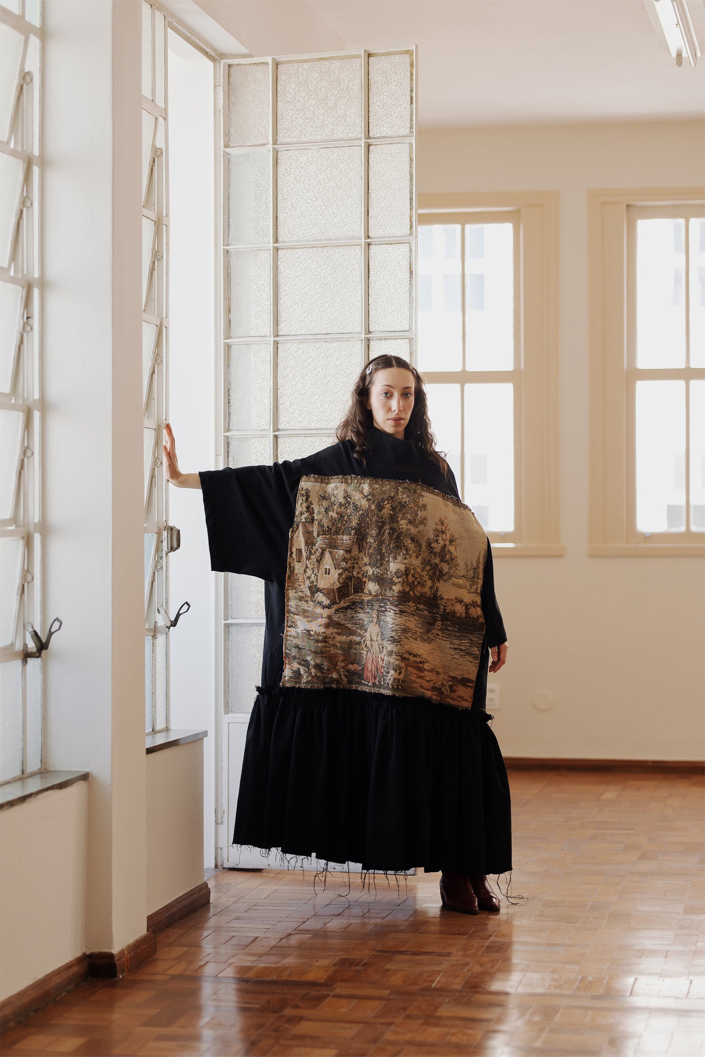 Vestido de tapeçaria longo
