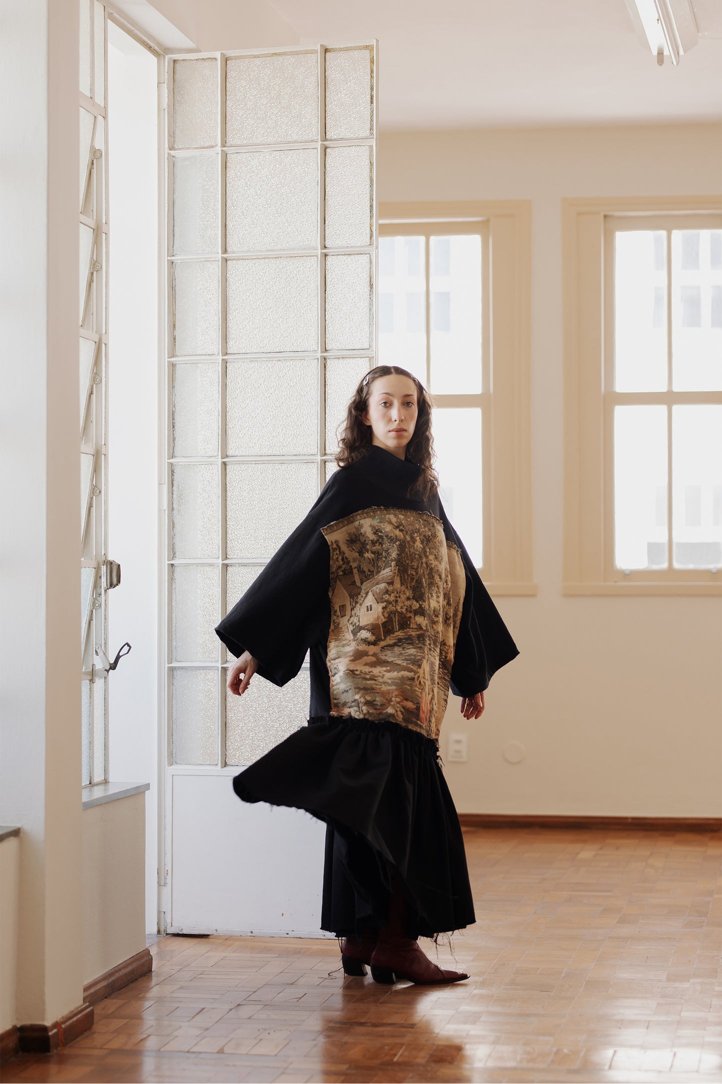 Vestido de tapeçaria longo