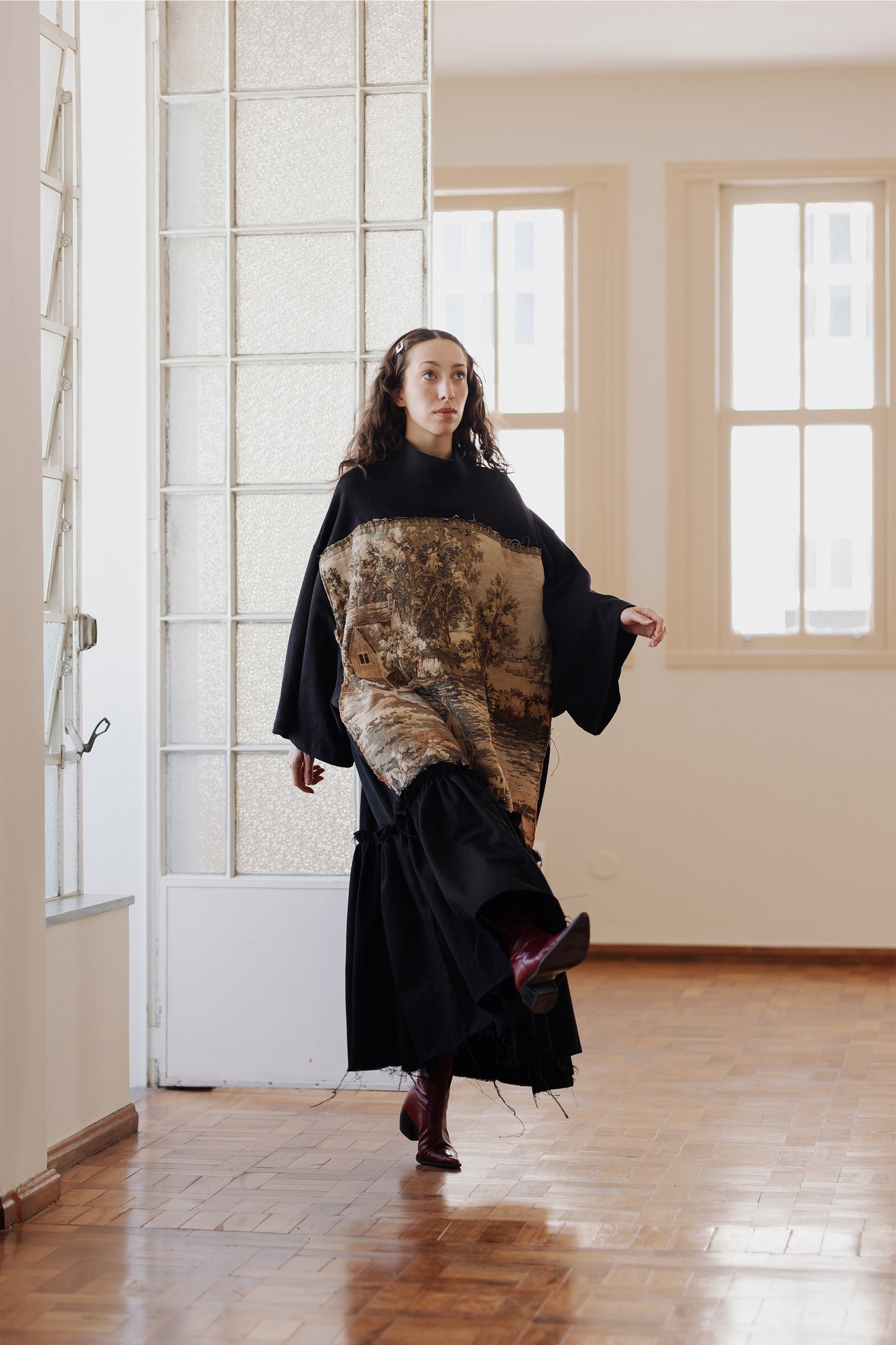 Vestido de tapeçaria longo