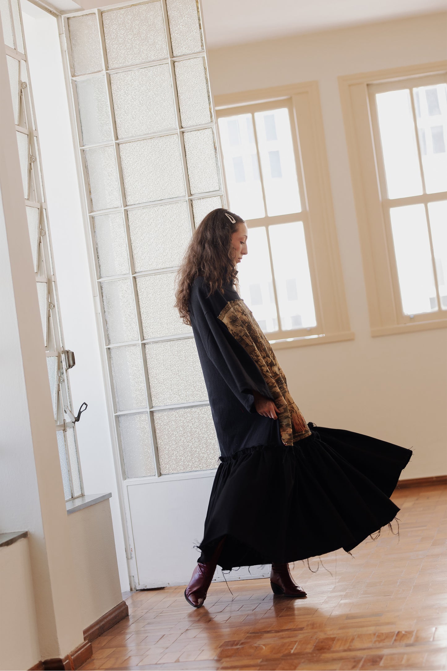 Vestido de tapeçaria longo