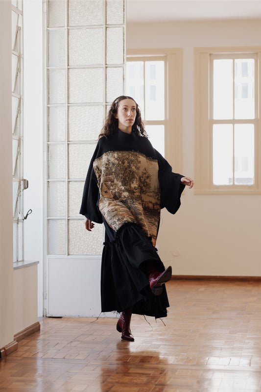Vestido de tapeçaria longo